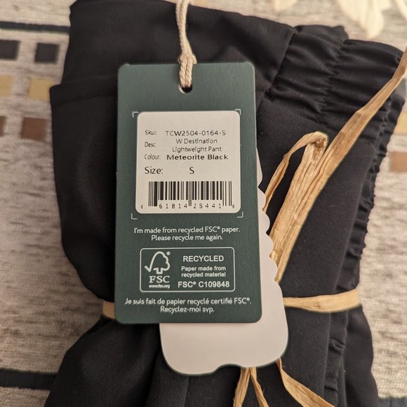 TENTREE Destination InMotion Lightweight Pants in Meteorite Black Size S BNWT - Picture 13 of 13